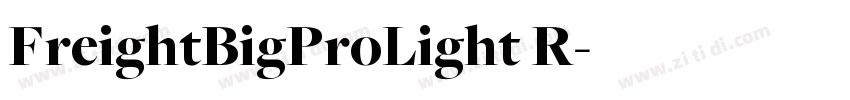 FreightBigProLight R字体转换